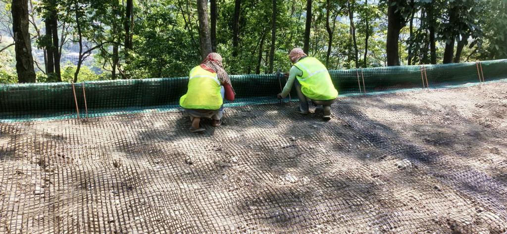 Challenging Terrain Work using geosynthetic solutions in India
